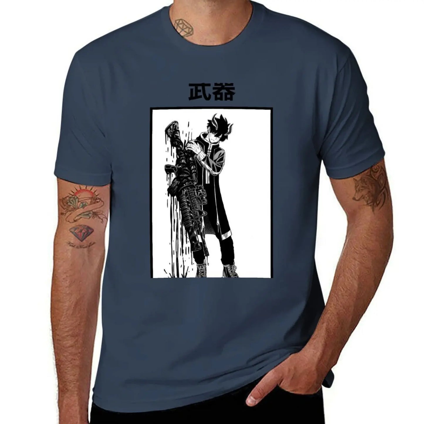 Tougen Anki Navy Blue T Shirt - Shiki Ichinose